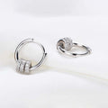 925 sterling silver round ear buckle