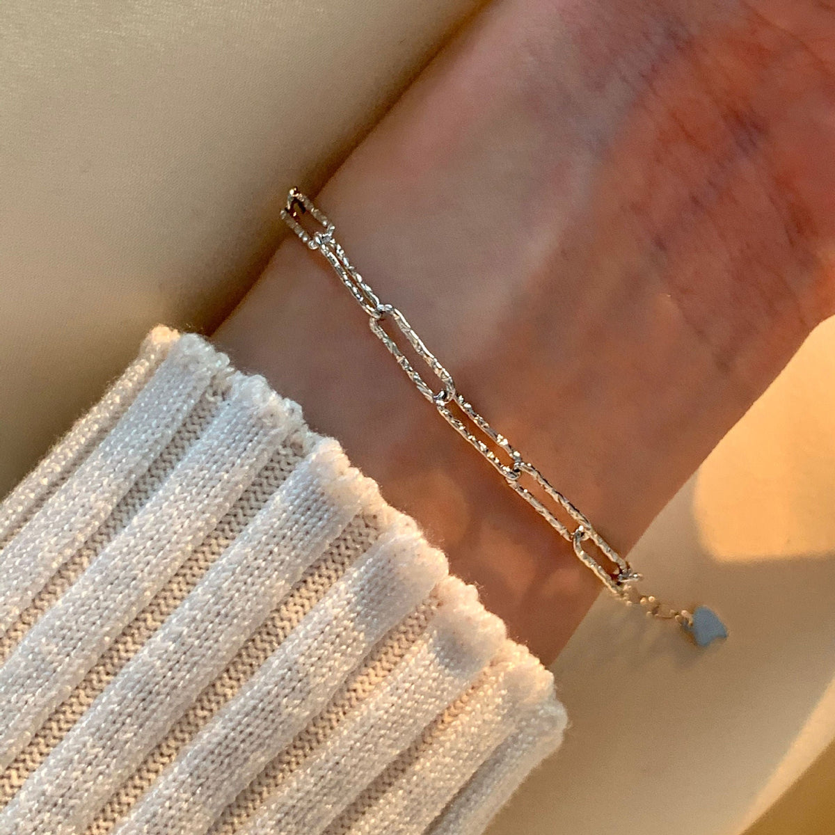 23/2000  S925 silver glitter bracelet-silvery
