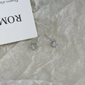 S925 sterling silver compact super sparkling star earrings