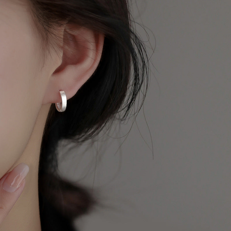 999 Silver Circle Earrings