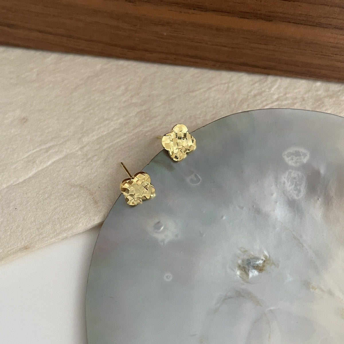 S925 sterling silver Four-leaf clover earrings