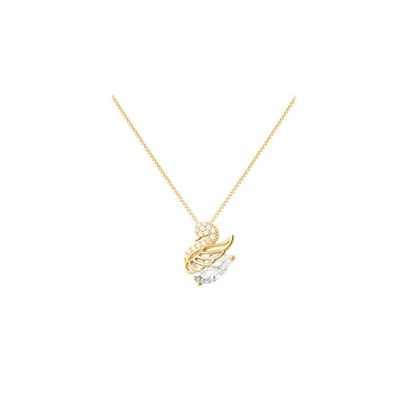 925 sterling silver swan necklace