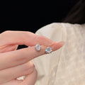S925 sterling silver shiny zircon earrings