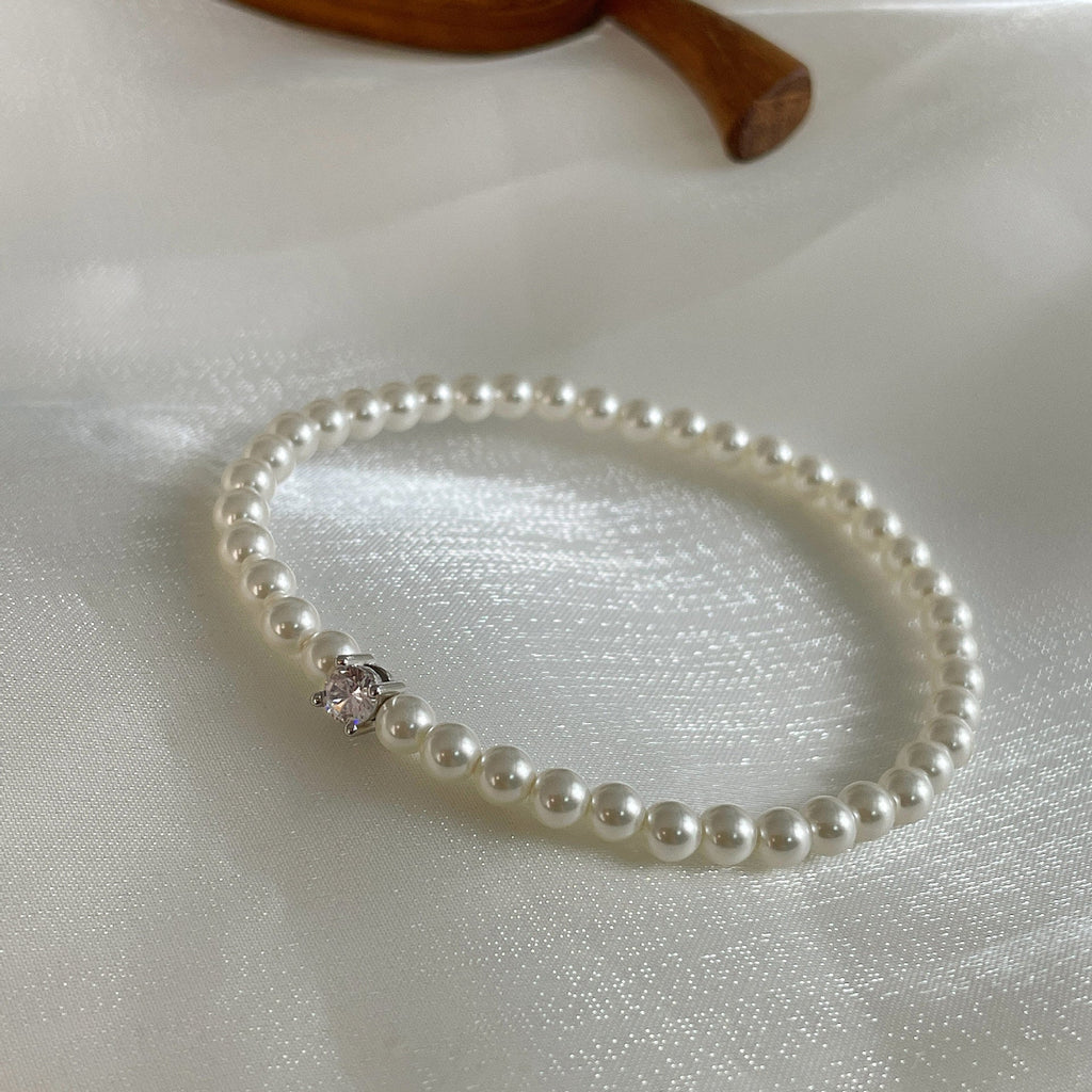 925 sterling silver pearl bracelet