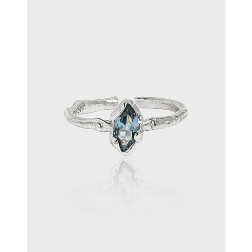 Blue Marquise CZ Ring