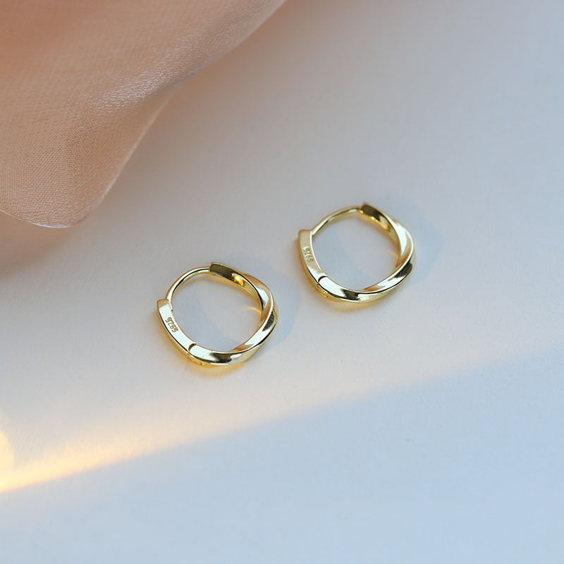 925 sterling silver circle earrings