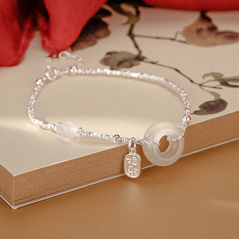 S925 sterling silver broken silver bracelet