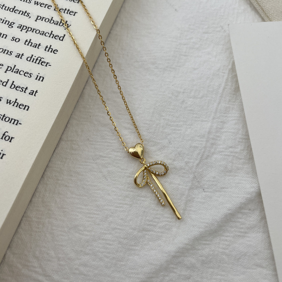 925 sterling silver bowknot pendant necklace