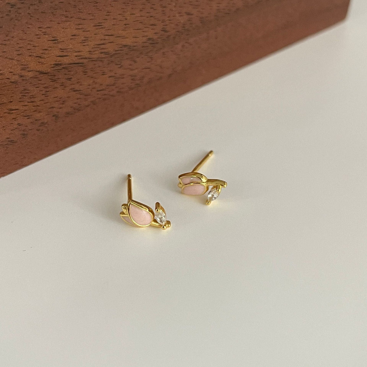 S925 pure silver tulip earrings