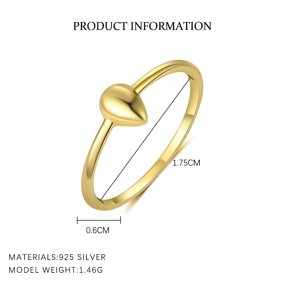 S925 Sterling Silver Ring Set with Zirconia