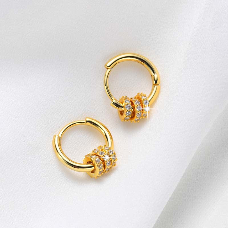 925 sterling silver round ear buckle