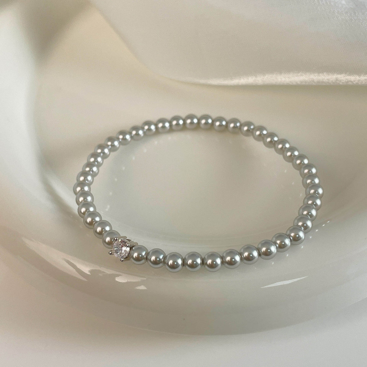 925 sterling silver pearl bracelet