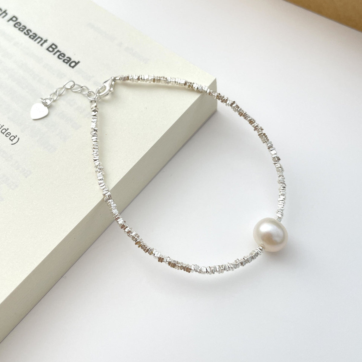 S925 Pure Silver Crushed Silver Necklace - Silvery