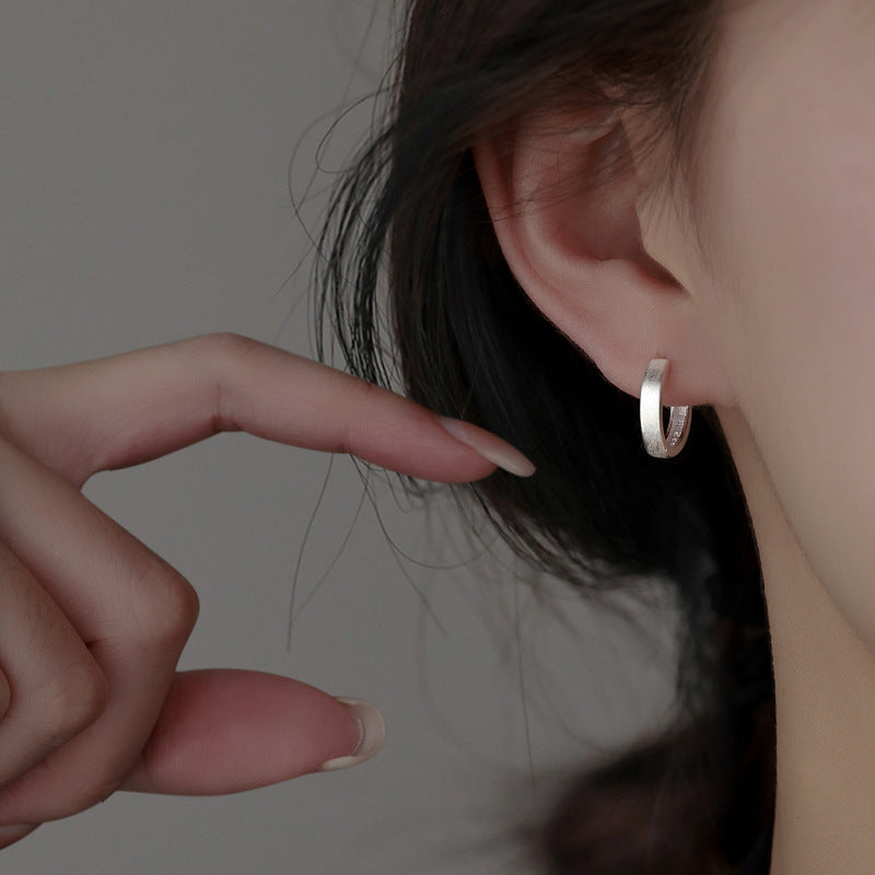 999 Silver Circle Earrings
