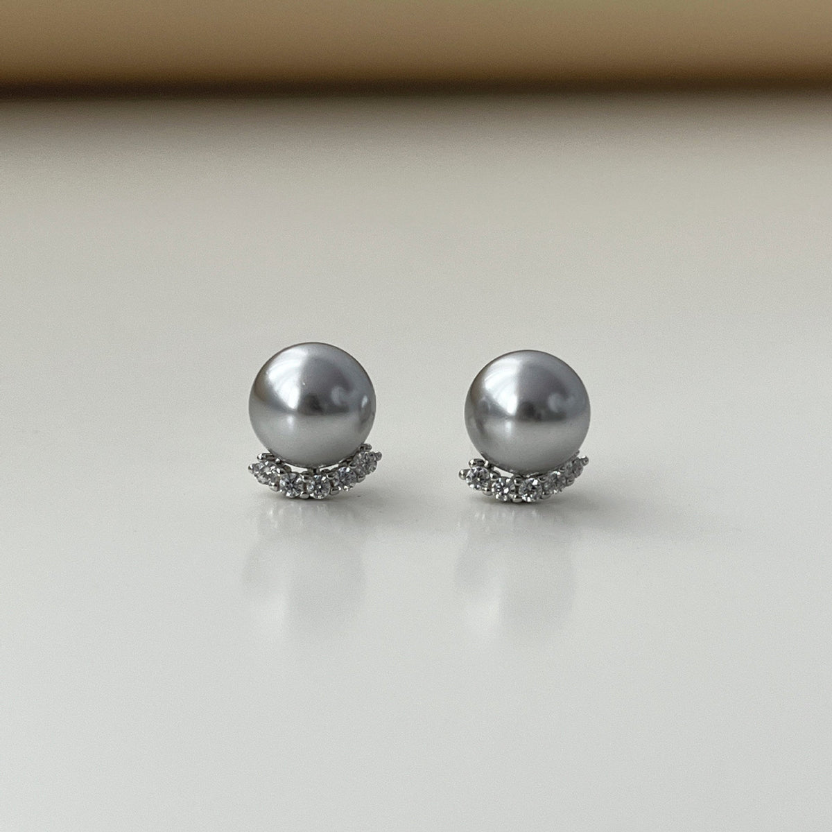 925 sterling silver imitation pearl earrings