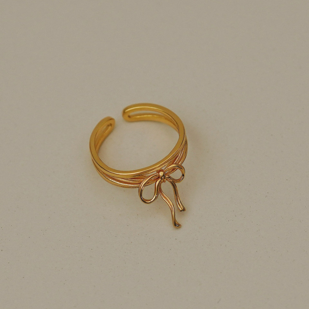 925 sterling silver bowknot ribbon ring