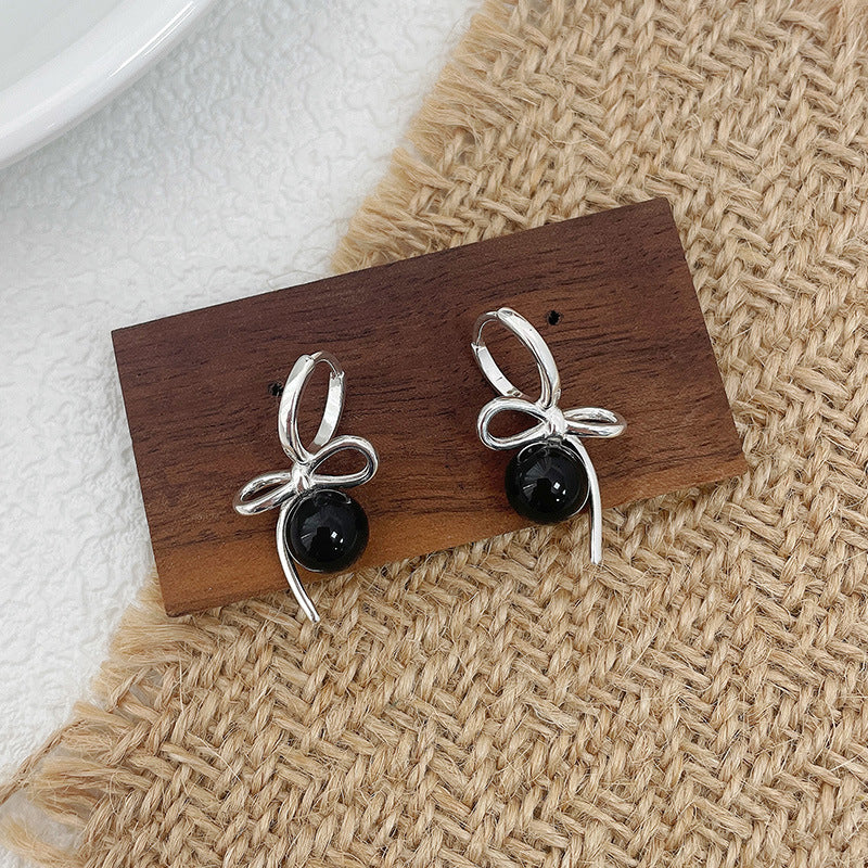 925 sterling silver pearl ear buckle - silvery