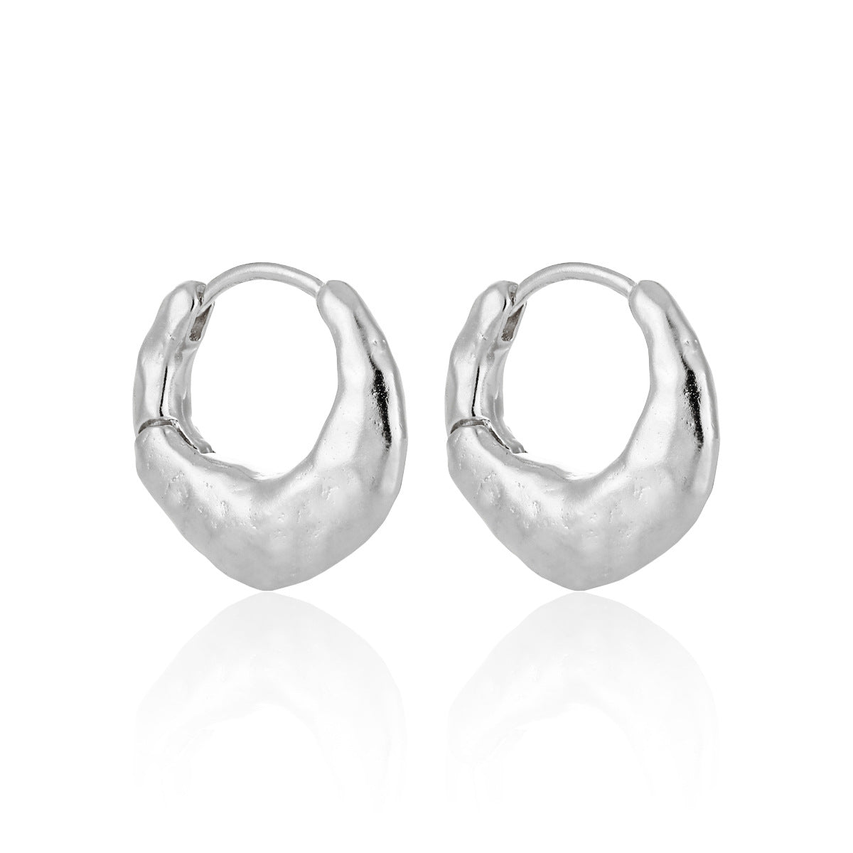 Matte Molten Teardrop Huggie Earrings