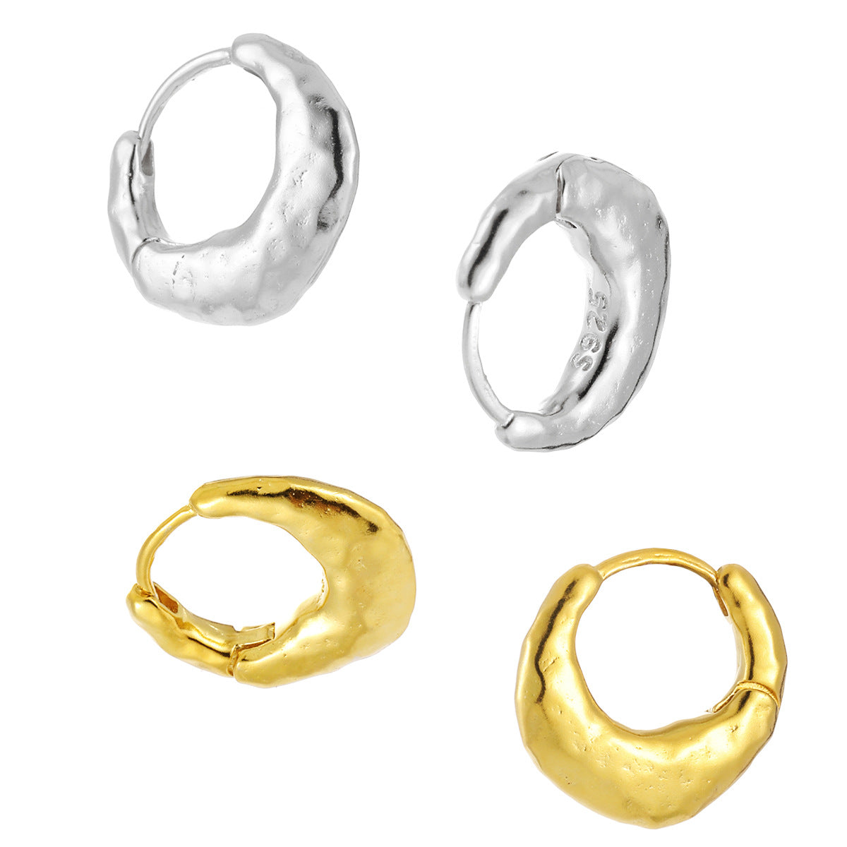 Matte Molten Teardrop Huggie Earrings – earring hoops in bulk
