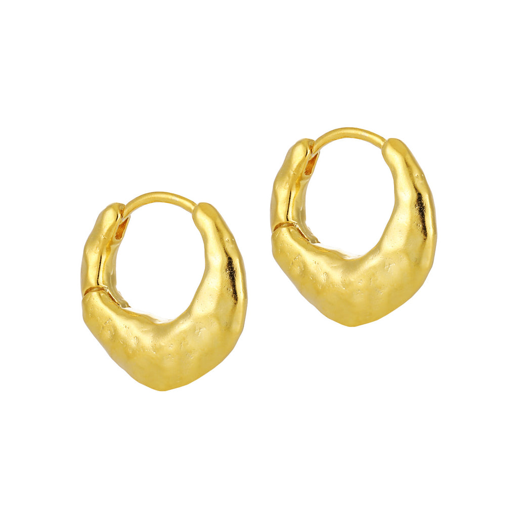 Matte Molten Teardrop Huggie Earrings – image 5