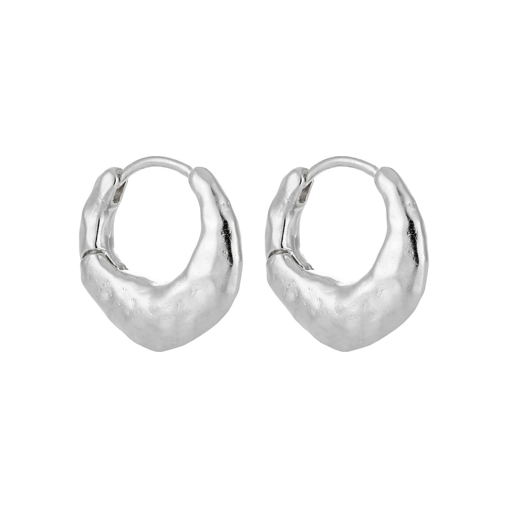 Matte Molten Teardrop Huggie Earrings – image 6