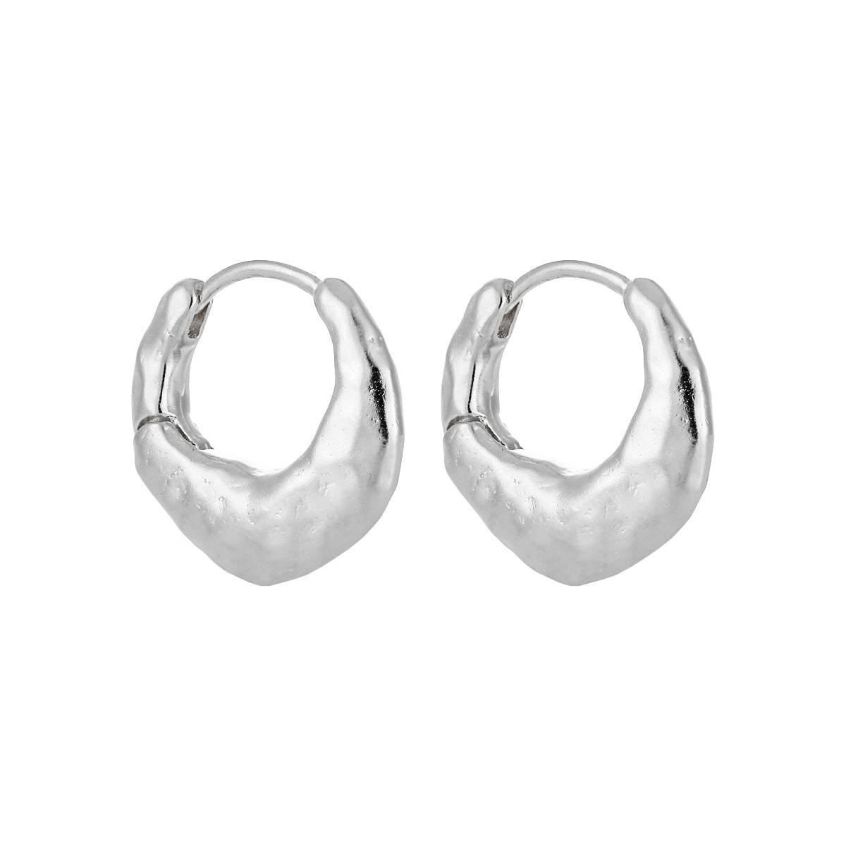 Matte Molten Teardrop Huggie Earrings – image 6