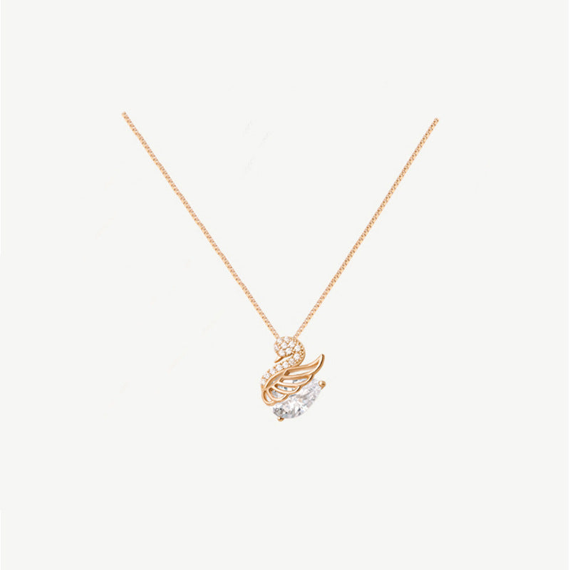 925 sterling silver swan necklace