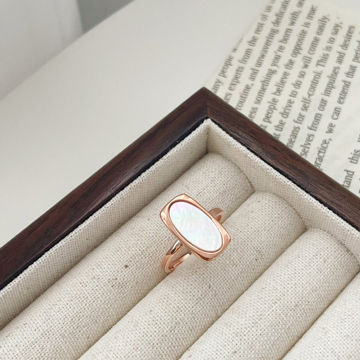 925 sterling silver shell  ring
