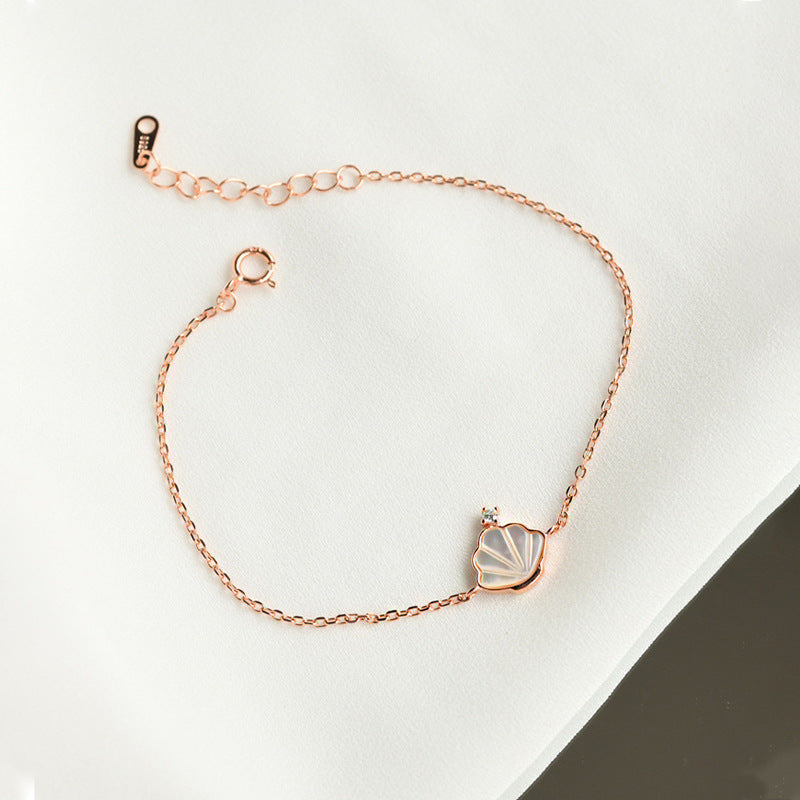 S925 sterling silver shell bracelet