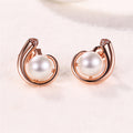 S925 Sterling Silver Gold-Plated Pearl Earrings