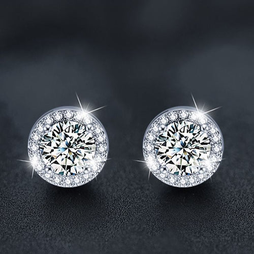 Round Moissanite Stud Earrings – wholesale moissanite jewelry