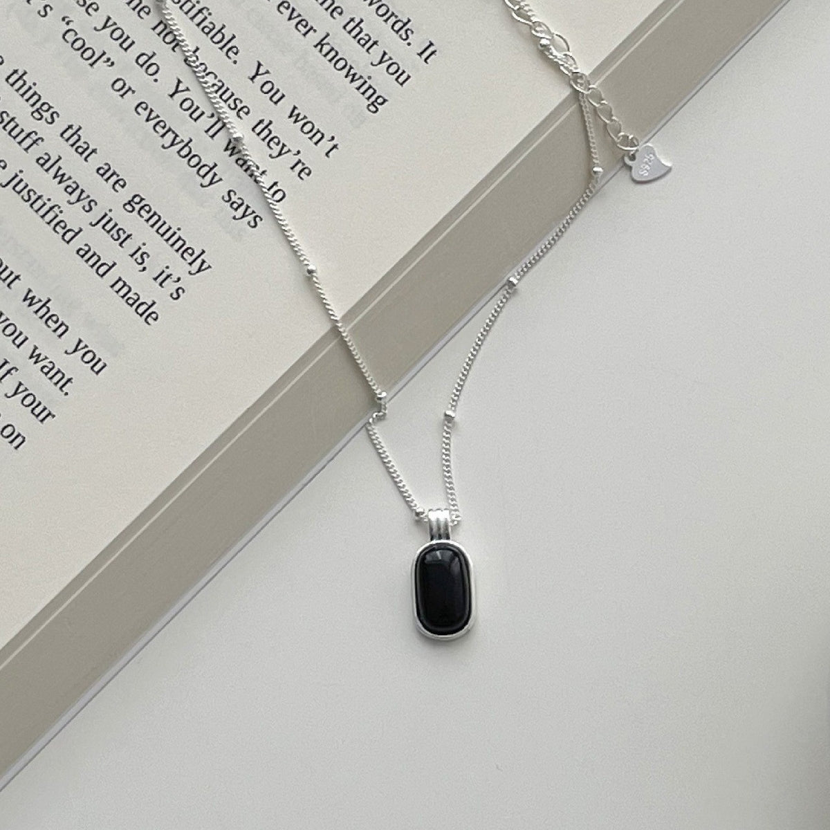 Black Agate Pendant Necklace – gemstone jewelry supplier