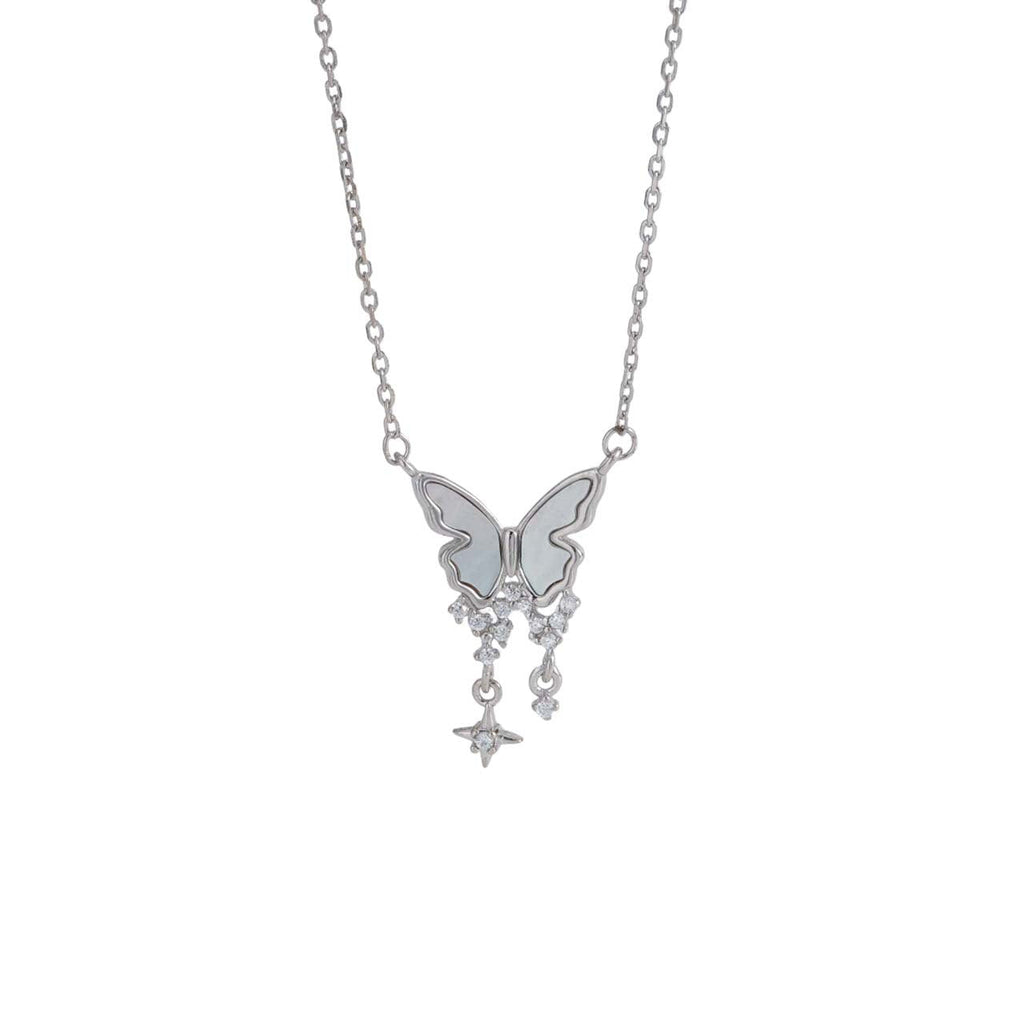 Shell Butterfly Pendant Necklace – image 5