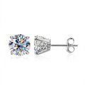 Petite Four-Prong Moissanite Earrings