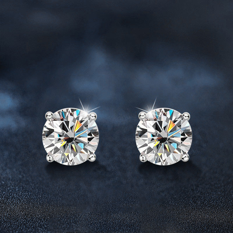 Petite Four-Prong Moissanite Earrings – wholesale moissanite jewelry