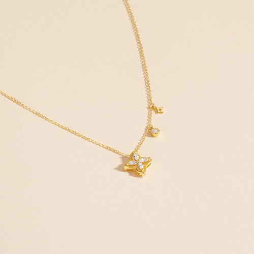 Four-Leaf Clover Zirconia Necklace – wholesale silver necklaces