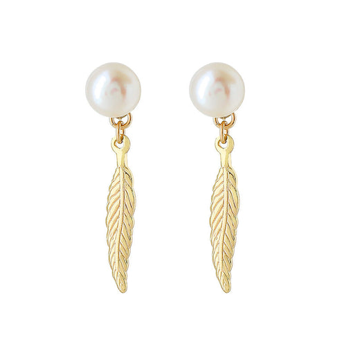 Long Freshwater Pearl Drop Earrings