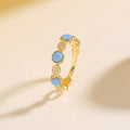 Geometric Opal Ring