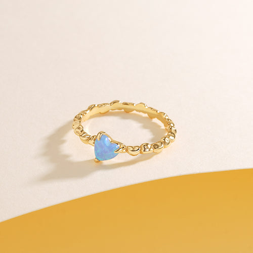 Heart-Shaped Opal Ring