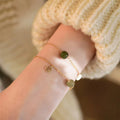 Gold-Tone Hotan Jade Bracelet – detail view 3