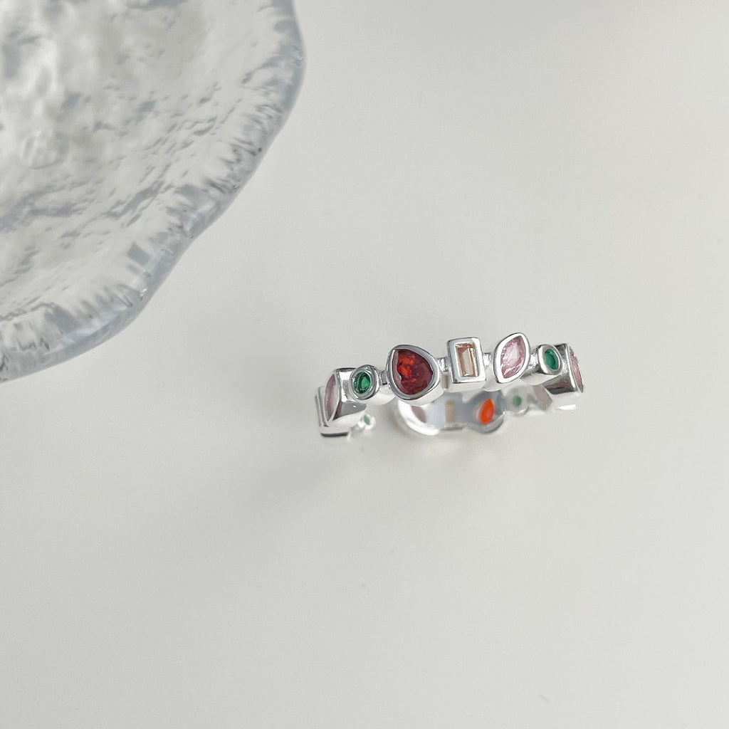 Irregular Colored Zircon Ring – image 5