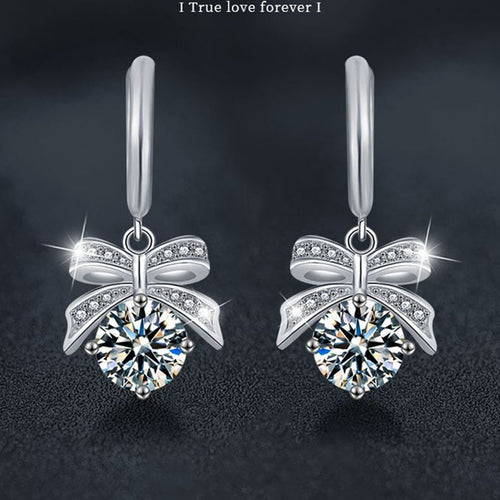 Moissanite Bow Drop Earrings – wholesale moissanite jewelry