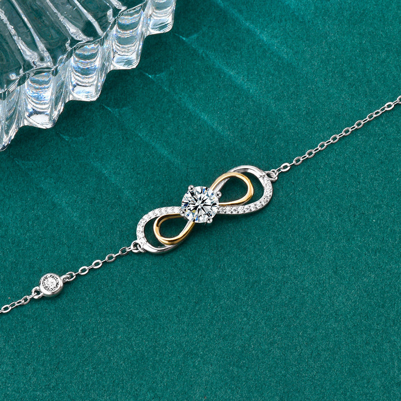 Moissanite Figure 8 Infinity Bracelet – image 5