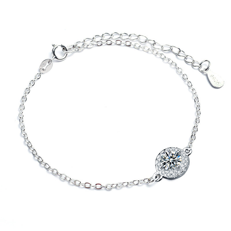 Moissanite Round Stone Bracelet – image 5
