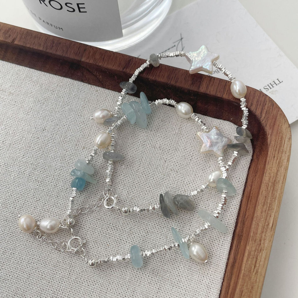 Baroque Pearl Star Charm Bracelet – detail view 3