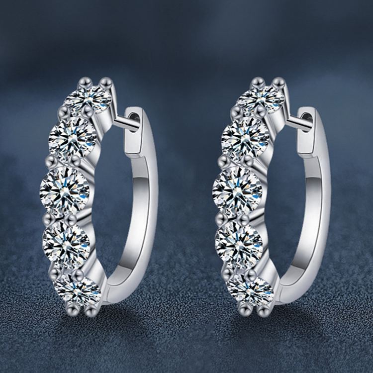 Round Pavé Moissanite Earrings – wholesale moissanite jewelry