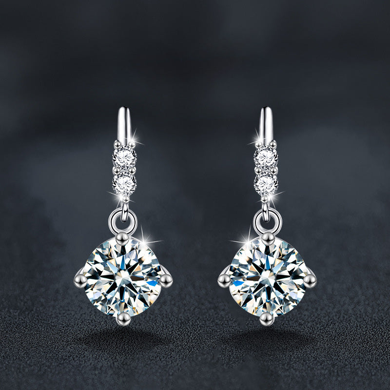 Moissanite Tassel Earrings – detail view 3