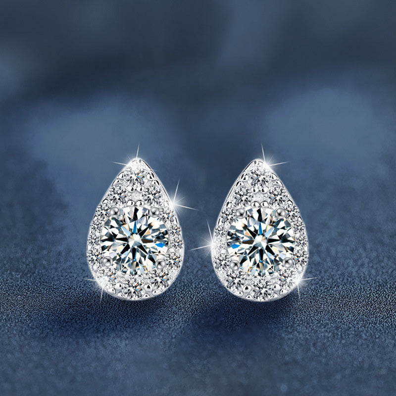 Teardrop Moissanite Stud Earrings – wholesale moissanite jewelry