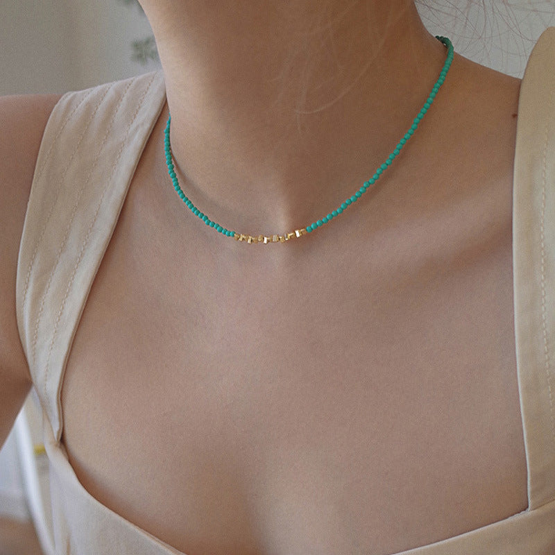 Gold-Tone Turquoise Necklace – detail view 3