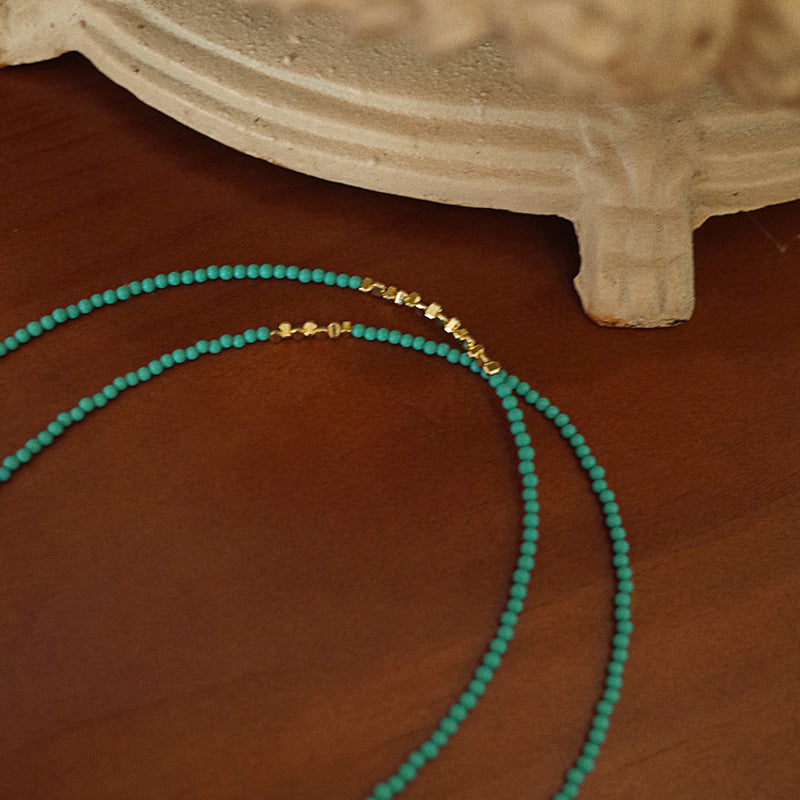 Gold-Tone Turquoise Necklace – image 4